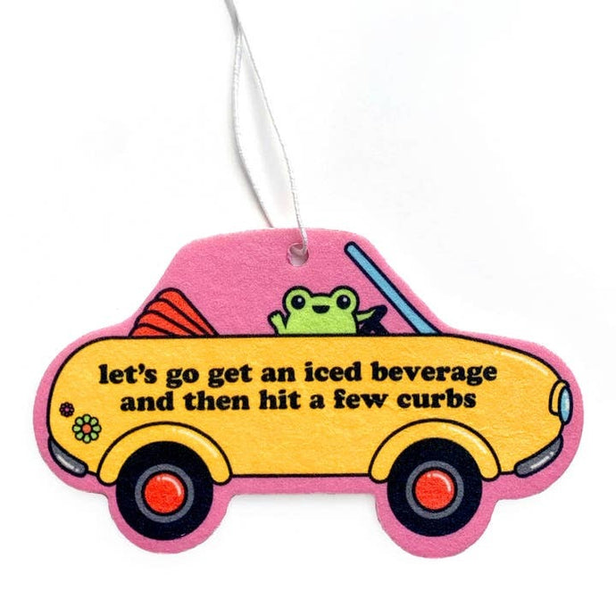 Bad Driver Frog Hits Curb Air Freshener - Tigertree