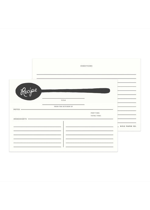 Charcoal Spoon Recipe Card - Tigertree